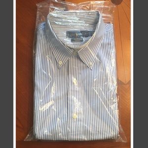 Blue & White Striped Oxford Dress Shirt